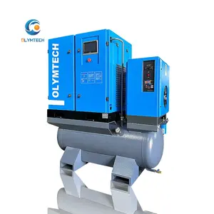 Compressor Compressor 7.5 KW 10HP 4IN1 Direct Driven Air Screw Compressor With Air Dryer Air Tank Air Filters Silent High Efficiency Air-compressors