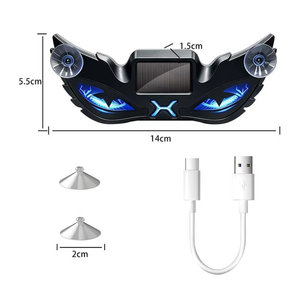 Feu de signalisation LED solaire pour voiture, lampe d'avertissement dynamique, signal d'urgence pour vitre arrière avec ventouse - Product Image 3