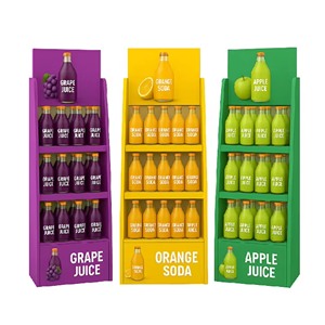 Tùy chỉnh có thể gập lại bán lẻ đồ uống đồ ăn nhẹ sàn hiển thị giá cho nước trái cây rượu Chai Nước Uống bia hiển thị các tông đứng - Product Image 1