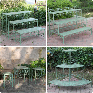 Soporte de plantas de Metal Natural para exteriores, estante de flores moderno a prueba de polvo - Product Image 4