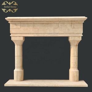 <span class=keywords><strong>Chimenea</strong></span> de travertino antiguo del Viejo Mundo de diseño clásico Simple contemporáneo - Product Image 1