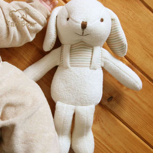 Organik pamuk bebek peluş oyuncak s bebek uyku konfor peluş oyuncak dolması hayvan peluş köpek organik bebek lovey oyuncak - Product Image 3
