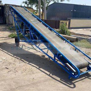 <b>Belt</b> Conveyor 600mm Width Adjustable Speed 5.5 Kw Rubber <b>Belt</b> For Construction <b>Works</b> - Product Image 1