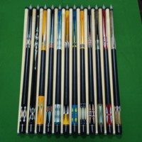 Queue de billard économique en bois d'érable pour jeu de 9 boules, 19 oz, 147 cm, avec pointe de 13 mm, joint Uniloc en acier inoxydable, poignée en cuir peint