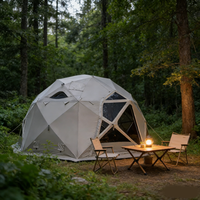 Tente dôme géodésique de luxe professionnelle 4 saisons en tissu Oxford pour camping familial, fourniture d'usine ISO9001