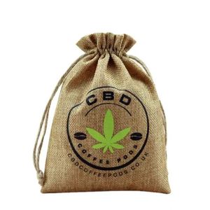 Hemp Fabric Grow <b>Bags</b> <b>Drawstring</b> Hemp Coffee Charcoal <b>Bags</b> - Product Image 2