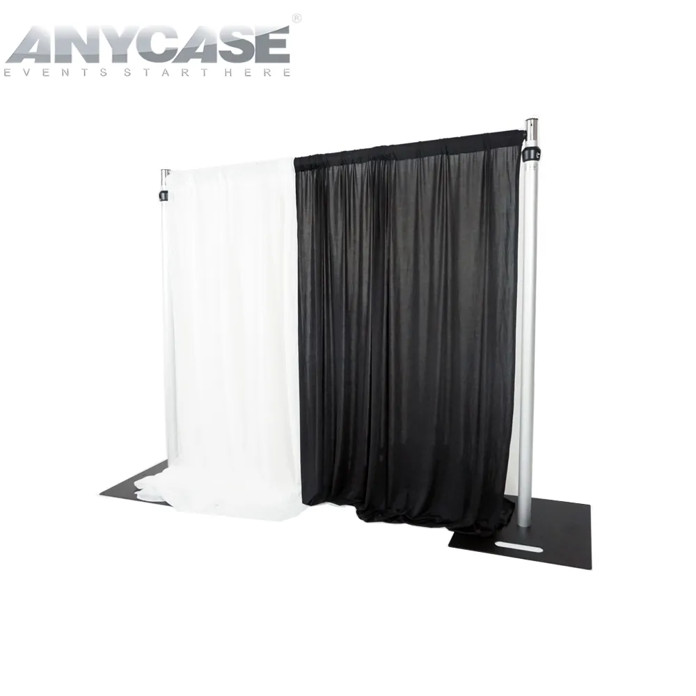 Stock Aluminum 12x12ft Easy Adjust DJ wedding curtain drapes decor backdrop stand pipe drape