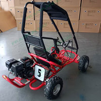Kart à pédales miniature 196cc 4 temps pour la conduite en extérieur avec cage de sécurité