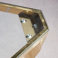 Table à manger de mariage en acier inoxydable, forme de Triangle moderne, de couleur or, métallique