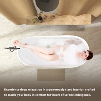 Baignoire autoportante moderne en acrylique pur, baignoire à immersion personnalisée en blanc brillant
