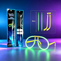 Lunettes de fête lumineuses Top Choice, lunettes néon, accessoires lumineux pour les yeux pour concerts et événements nocturnes