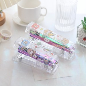 <span class=keywords><strong>Agrafeuse</strong></span> manuelle en métal transparente <span class=keywords><strong>rose</strong></span> doré en acrylique pour bureau, école, papier, bricolage, mignonne, vente en gros - Product Image 4