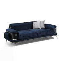 Canapés YSS, meubles de chambre à coucher, meubles en tissu, design moderne de luxe haut de gamme, microfibre, design italien, grand bleu, métal, bois