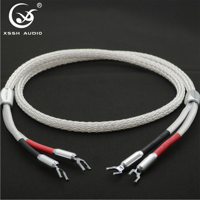 YIVO HIFI Speaker Cable Silver Plated OCC Banana Male to Male Audio Cable XSSH Audio Cables High Quality