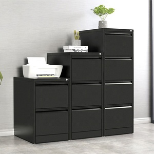 Giá rẻ giá 2 Ngăn Kéo Dọc Kim Loại Lưu trữ tập tin Tủ đen có thể khóa <span class=keywords><strong>A4</strong></span> lưu trữ thép ngăn kéo cho văn phòng nhà phòng khách - Product Image 6