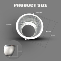 Éclairage de scène en aluminium de haute qualité avec réflecteurs, design de downlight, mini COB LED, réflecteur en aluminium