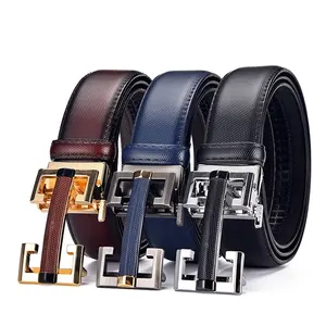 Adjustable man belt leather belt factory manufacture cheap price belt buckle automatic