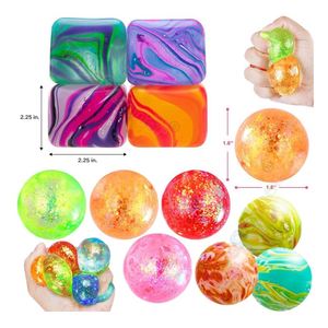 Nouveauté : Balle anti-stress transparente en TPE/silicone, remplie d'eau et de paillettes, pour enfants de 2 à 4 ans et plus de 14 ans, certifiée CE/EN71 - Product Image 4
