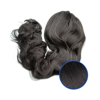 Perruques en cheveux humains indiens bruts en gros, 20 pouces, Deep Wave, Lace Front, transparentes, noir naturel, brun, raie au milieu, cheveux Remy longs