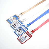 Porte-badge vertical en aluminium Bestom, construction métallique robuste, accessoire pour badges nominatifs en gros