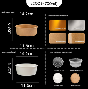 ชามกระดาษพิมพ์โลโก้ที่กำหนดเองสำหรับโปรโมชั่นแบรนด์และกิจกรรม - Product Image 3