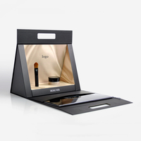 Boîte cadeau en carton rigide recyclable personnalisée, boîte à cosmétiques de luxe en forme de triangle, emballage en papier avec insert