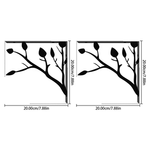 Lot de 2 supports muraux <span class=keywords><strong>en</strong></span> métal <span class=keywords><strong>en</strong></span> <span class=keywords><strong>forme</strong></span> de branche <span class=keywords><strong>d</strong></span>'<span class=keywords><strong>arbre</strong></span>, 7,88 pouces, <span class=keywords><strong>en</strong></span> fer thermolaqué noir, supports <span class=keywords><strong>d</strong></span>'étagère, <span class=keywords><strong>d</strong></span>écoration rustique pour la maison de style ferme - Product Image 6