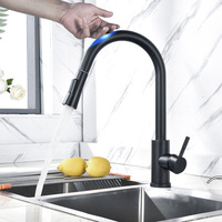 Robinet de cuisine moderne Weihao à commande tactile avec douchette extractible multifonctions en acier inoxydable