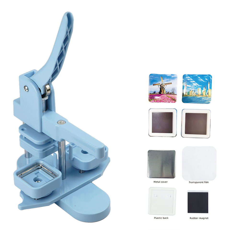 50*50mm 2inch Sky Blue Square Fridge Magnet Button Making Machine Kit ...