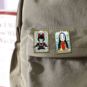Sming Pins dessin animé <span class=keywords><strong>Miyazaki</strong></span> Anime émail broche <span class=keywords><strong>Film</strong></span> et télévision Animation alliage Badge Tarot Couple broche personnalisée - Product Image 2