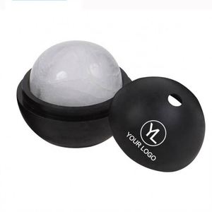 Custom Logo Large Silicone Whiskey Ice Ball Mold Easy Release Round Ice Sphere Maker for Promotional <b>Activities</b> - Product Image 1