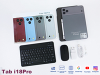 Tablet Android 10 TAB I18pro Baru 10.1-inci PANCO MTK6755 RAM 3GB 4G LTE Dual Kartu Mini Komputer dengan Keyboard dan Mouse