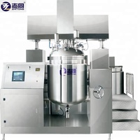 Machine de fabrication de crème cosmétique 500L Machine de mélangeur d'émulsifiant sous vide de levage hydraulique Machine de mélange homogène de pommade Ligne de machine