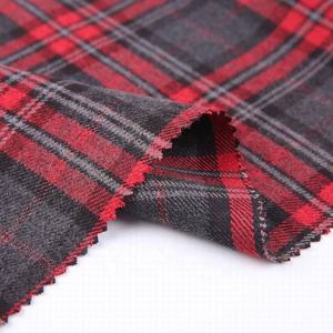 Tùy chỉnh 350GSM dệt sợi nhuộm Rayon <span class=keywords><strong>Polyester</strong></span> Đỏ kiểm tra vải TR Chải Kẻ sọc vải cho đồng phục học sinh quần áo màu nâu - Product Image 3