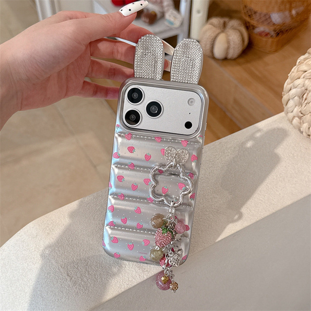Cute Design 3d Rabbit Ears Phone Case for IPhone 18 17 16/15/14/13 Pro Max Protective case Free Shipping in Stock