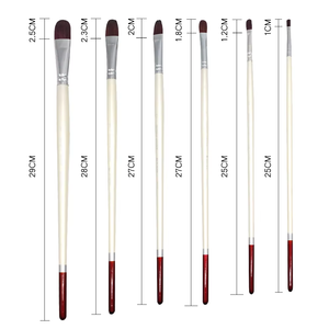 Pinceaux de peinture Yihuale Premium en poils de renard avec manche en bois, forme en forme de fillette, pour aquarelle, huile et acrylique - Product Image 6