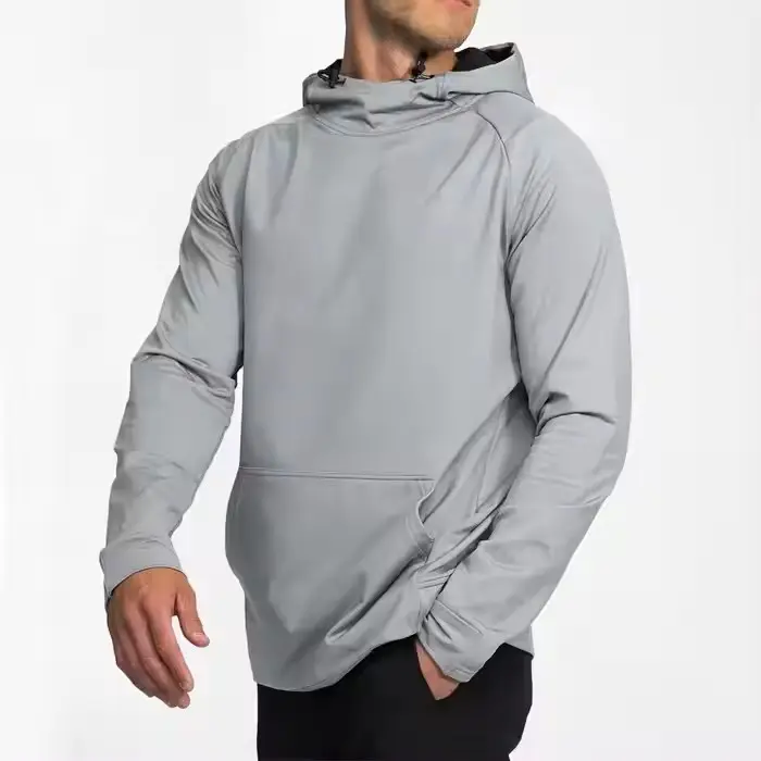 OEM дизайн индивидуальный логотип Высокое Качество Быстросохнущий легкий дышащий пуловер полиэстер нейлон мужская Толстовка