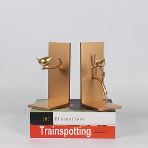 Fermalibri <span class=keywords><strong>Verticale</strong></span> Sottile, Finitura Premium per Scrivania Direzionale in Bronzo Spazzolato-Zinco Stile Cinese - Product Image 4