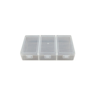 Transparent Plastic Storage Box With 3 Compartments 12.5x7x2.5cm For Jewelry Tools Electronics Fishing Gear - Product Image 4