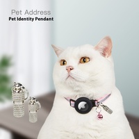 Collier de localisation d'animal familier de silicone anti-perte de luxe compatible avec l'accessoire de manchon de cou en nylon Apple AirTag Tracker pour chats
