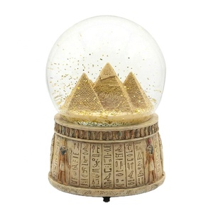 Globo di Neve in Resina Personalizzato con Piramide Egizia, Souvenir Regalo 100mm, Globo d'Acqua Dipinto a Mano con Design Artistico, Marca <span class=keywords><strong>ZY</strong></span> - Product Image 1