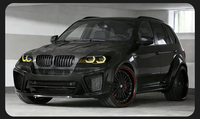 Pour BMW X5 E70 2007-2013, pièces automobiles, ensemble de phares, phare laser à double couleur dorée avec lentille