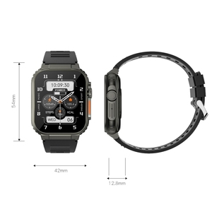 Montre connectée étanche <span class=keywords><strong>IP68</strong></span> avec écran TFT de 1,96 pouce, suivi de la forme physique, bracelet intelligent, montre intelligente, usine <span class=keywords><strong>A70</strong></span> - Product Image 2