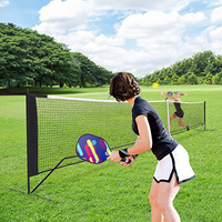 Filet de pickleball robuste portable professionnel approuvé par l'USAPA avec roues de haute qualité pour le divertissement des enfants