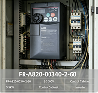 Variateur de fréquence Mitsubishi FR-A820-00340-2-60 5,5 kW, 3 phases, 220 V CA, contrôle vectoriel sans capteur, CE
