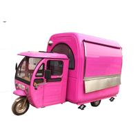 Carrito de comida móvil de acero inoxidable superventas, carro de comida eléctrico de equipo completo con 3 ruedas