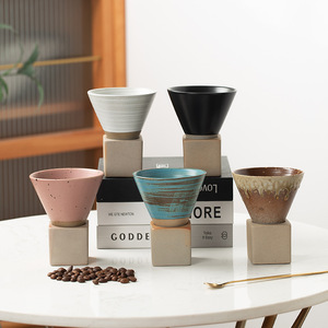 200ml Coarse Earthenware Ceramic Coffee <b>Mug</b> High Appearance Japandi Style Camping <b>Mug</b> Creative Retro Home Use <b>Reusable</b> - Product Image 1