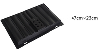 Plateau noir pour jetons de poker 47x23cm, rangement 8 compartiments de qualité casino pour Texas Hold'em, Baccarat et Mahjong, boîte à jetons de machine