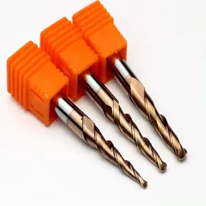 Produce Coated Carbide Tools 3D Carving Wood And Metal Milling Cutter Taper Ball Nose CNC Cutter Bit 6mm