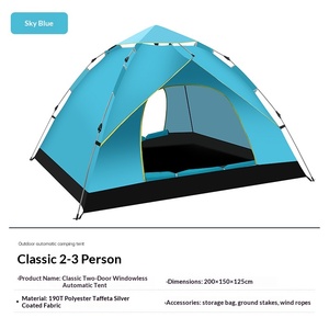 Carpa de Camping para 2-3-4 Personas, Totalmente Automática, de Apertura Rápida, Resistente al Sol, Venta al por Mayor - Product Image 6